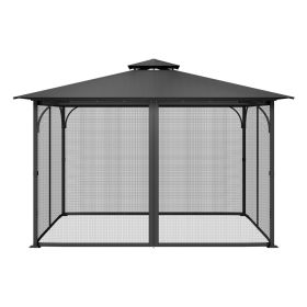 VEVOR Gazebo Netting Replacement, Fit Most 10 x 13 x 6.8 FT Gazebo Curtain, Outdoor Garden Net, 4-Panel Sidewall Mesh Net