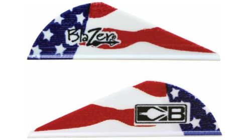BOHNING BLAZER VANES TRUE (Option: COLOR 2" AMERICAN FLAG 100PK)