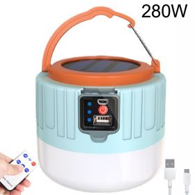LED Solar Camping Light USB Rechargeable Bulb Outdoor Tent Lamp Portable Lantern Night Emergency Bulb Flashlight BBQ Hiking Tool (Ships From: China, Wattage: Best 280w B)